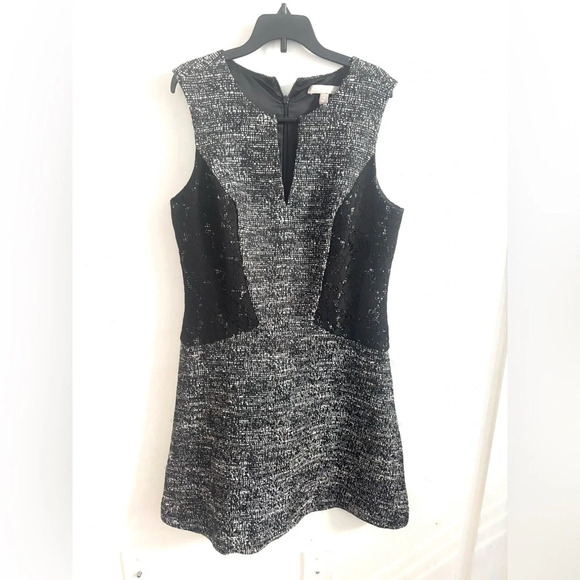 Banana Republic Dress Women’s s Fit & Flare Tweed Cocktail Sleeveless Whimsigoth - Picture 2 of 6